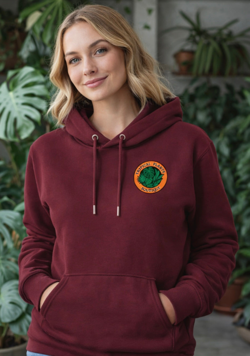Red Unisex Hoodie Colour Logo