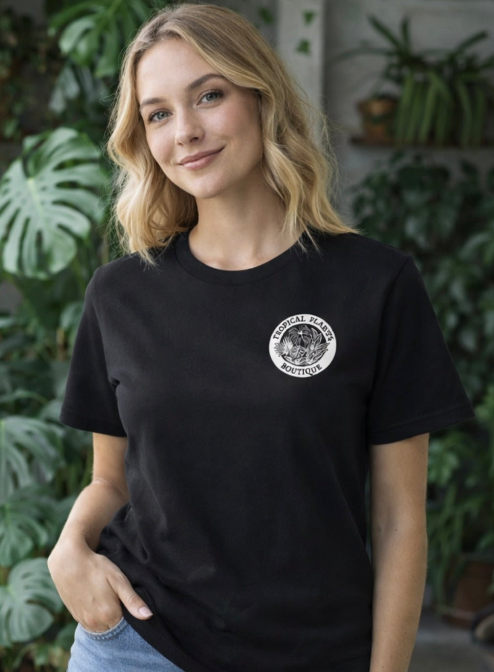 Black Unisex Tee White Logo