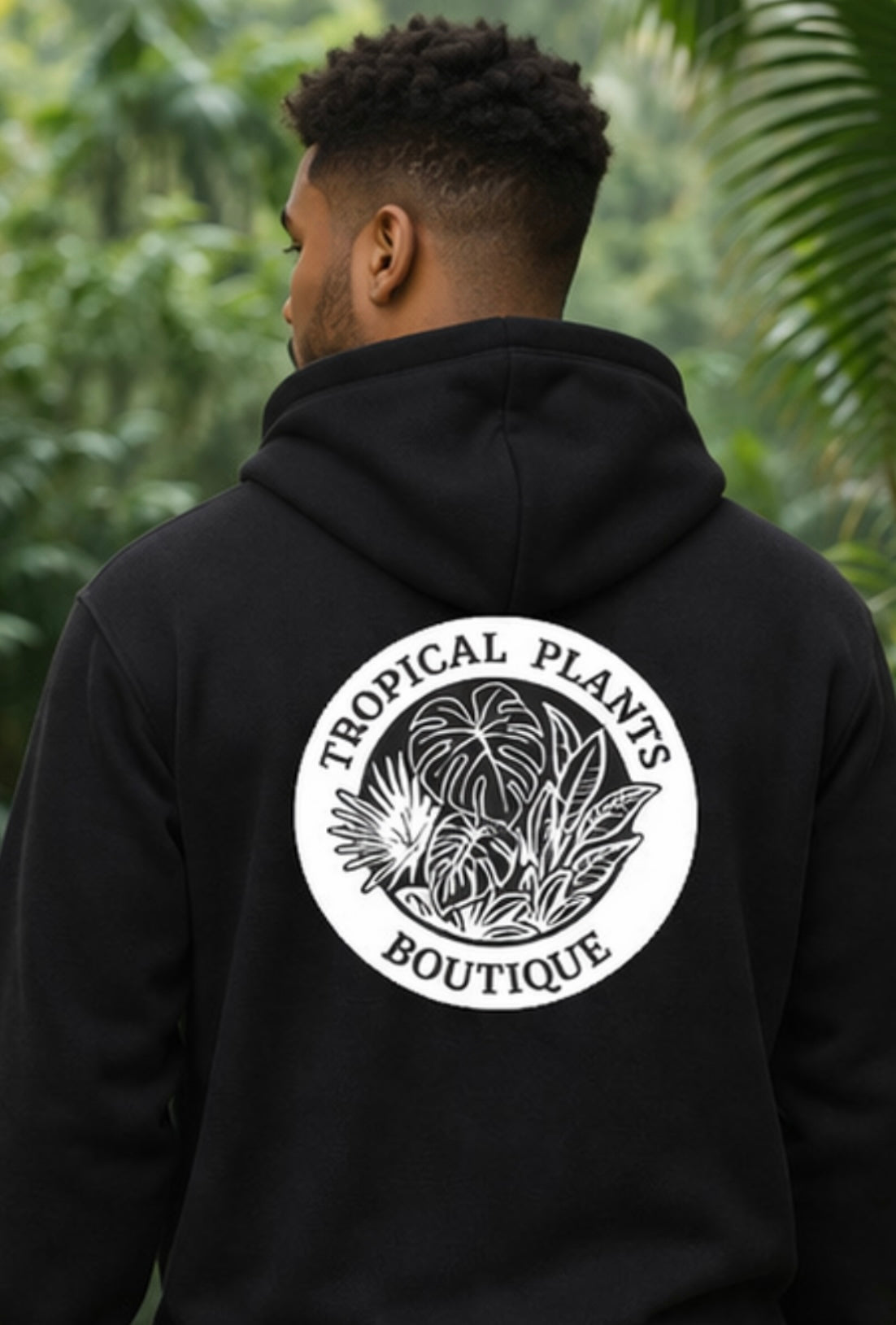 Black Unisex Hoodie White Logo