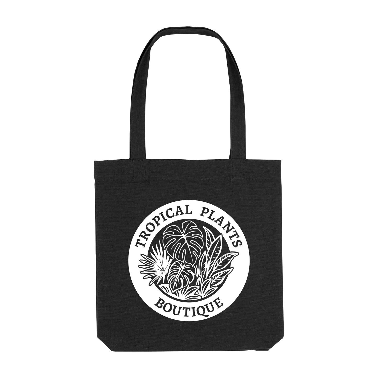 Black Tote Bag White Logo